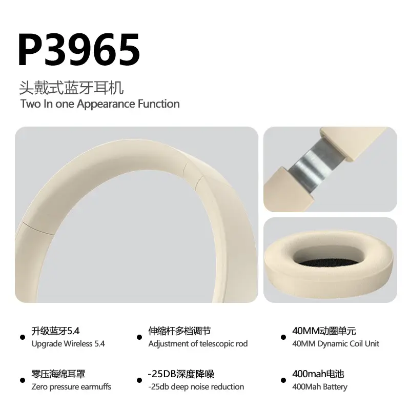 True Wireless Bluetooth Headset with ANC White