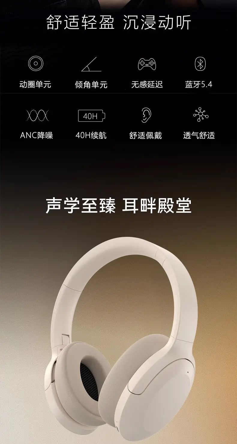 True Wireless Bluetooth Headset with ANC White — feature 5