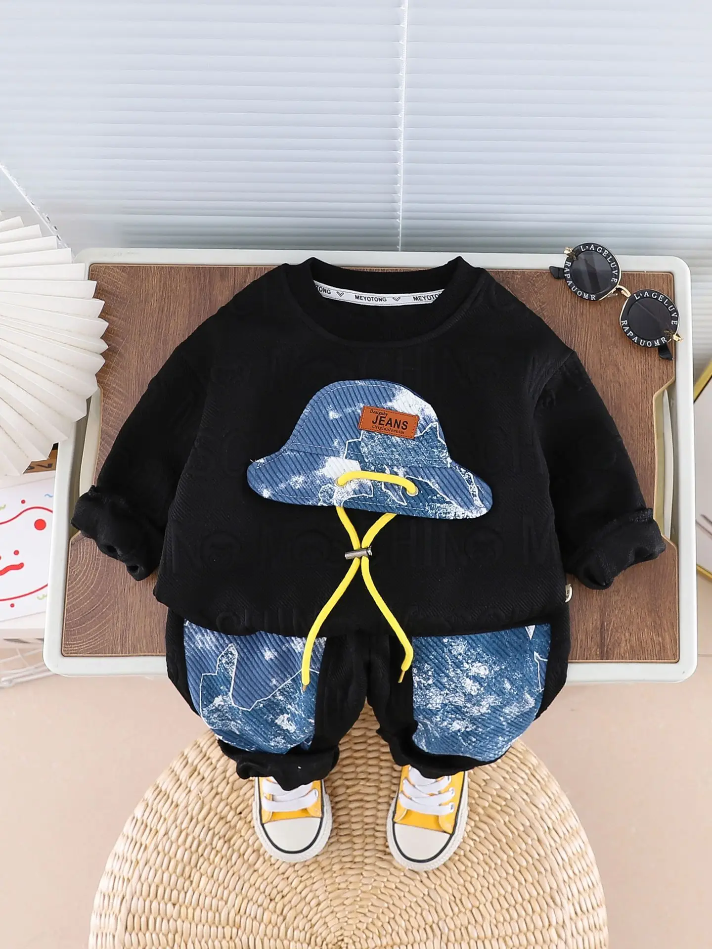Boys Sweatshirt White Crewneck T-Shirt Autumn Korean Style - Image 5