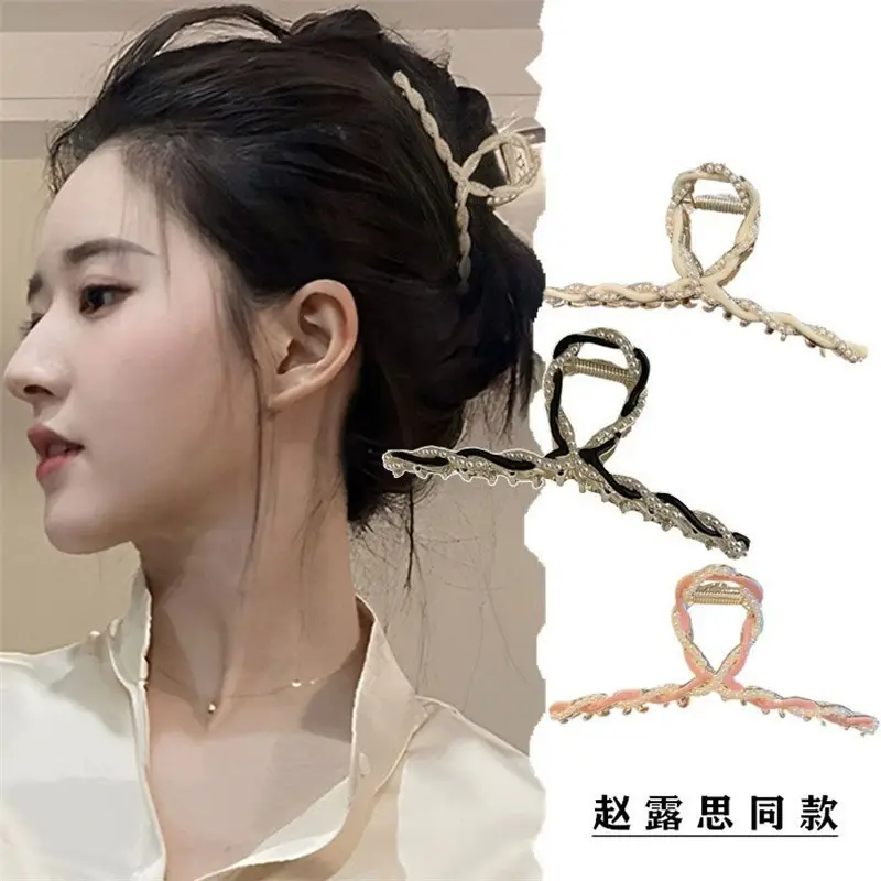Pearl Clip Hairpin for Women, Gold Tone, Stylish Back Head Hair Accessories - Image 5