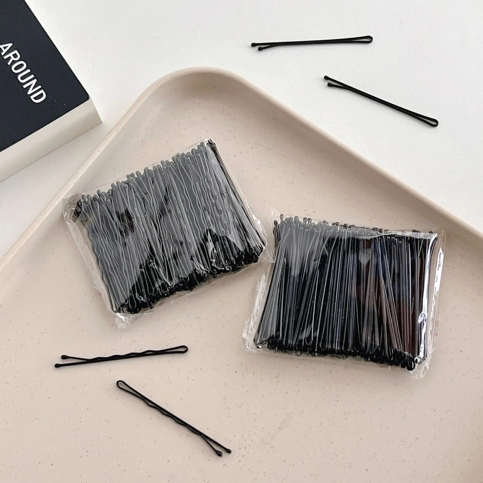 Black Spray Painted Hair Clips for Men Women 5.5CM — feature 11