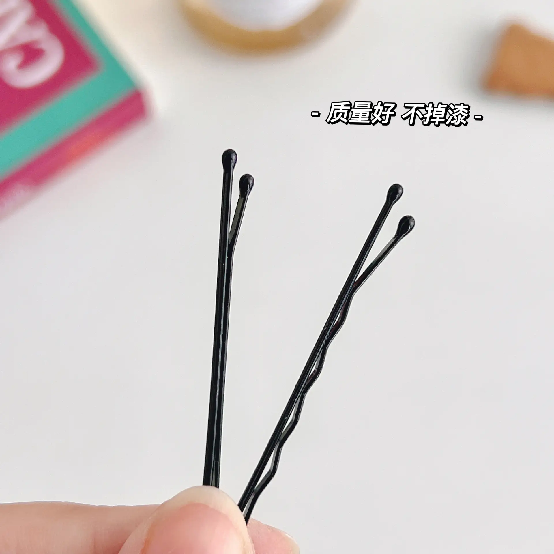 Black Spray Painted Hair Clips for Men Women 5.5CM — feature 5