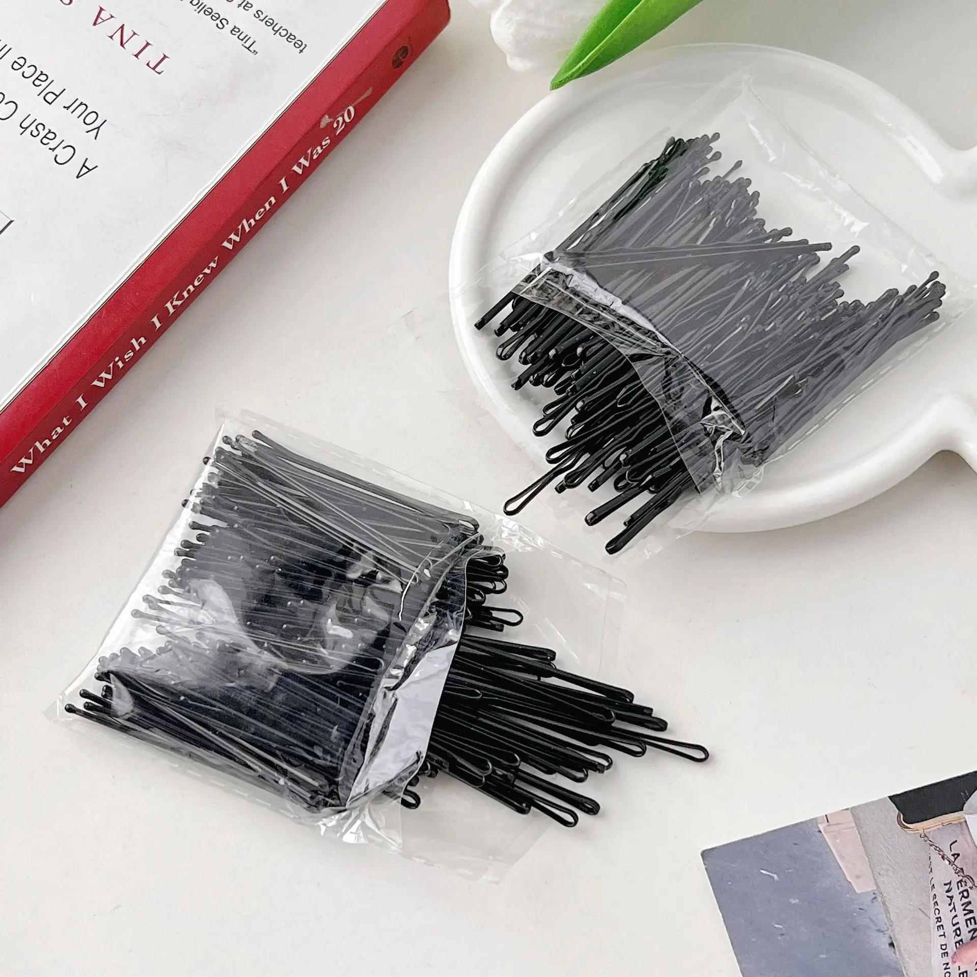Black Spray Painted Hair Clips for Men Women 5.5CM — feature 6