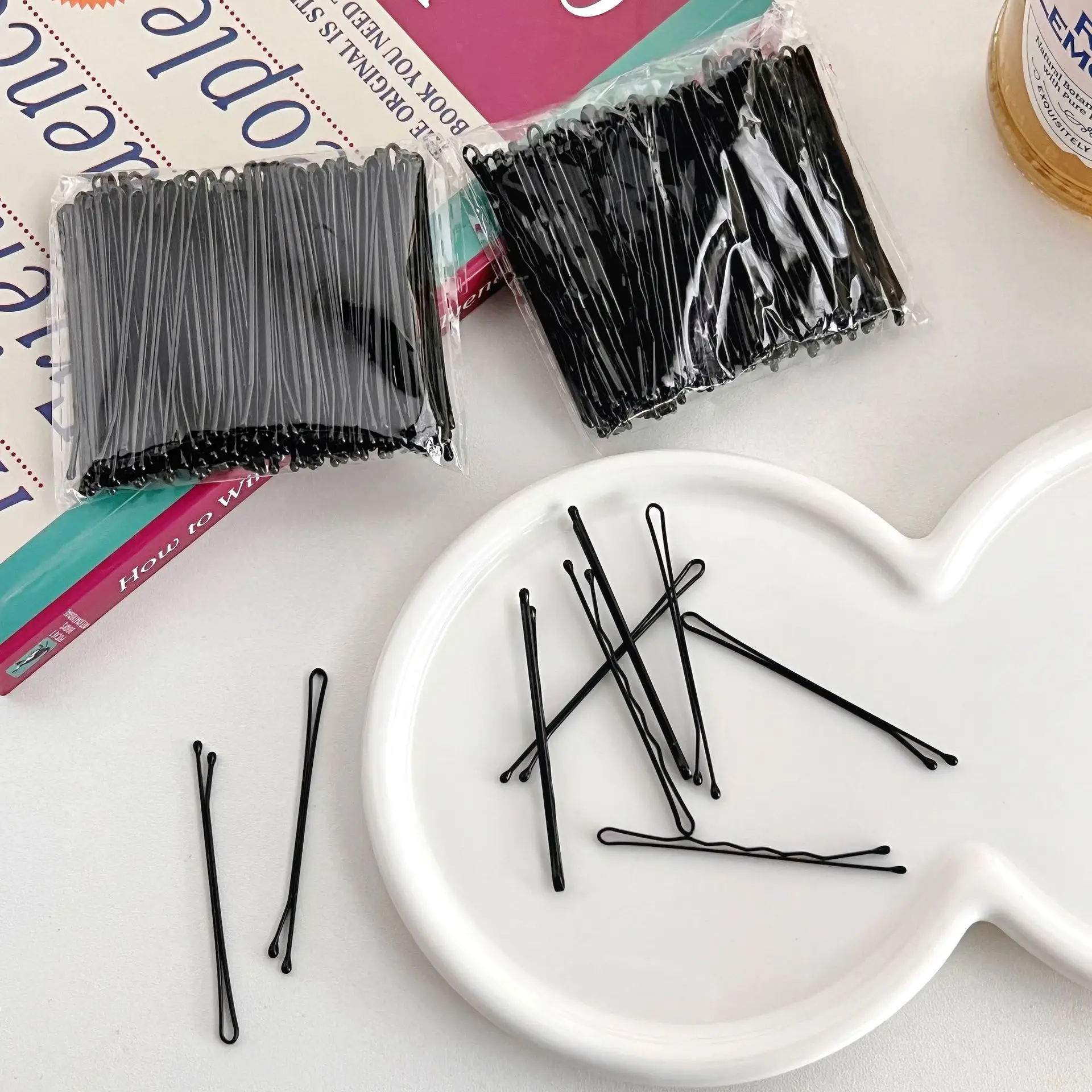 Black Spray Painted Hair Clips for Men Women 5.5CM — feature 7
