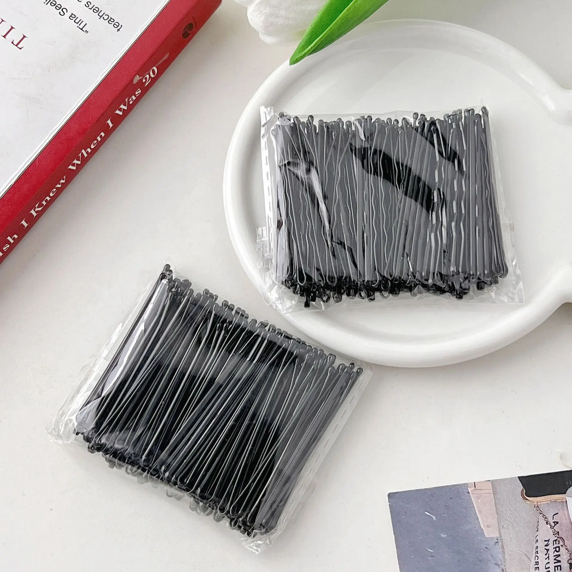 Black Spray Painted Hair Clips for Men Women 5.5CM — feature 8