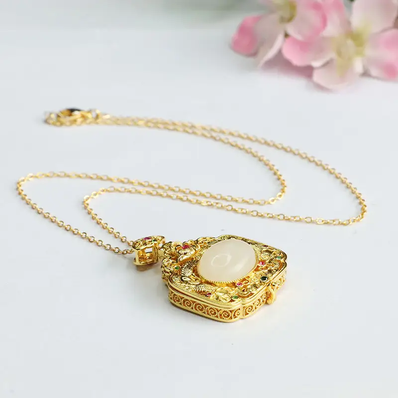 Guan Yu White Jade Pendant with Phoenix Design — feature 13