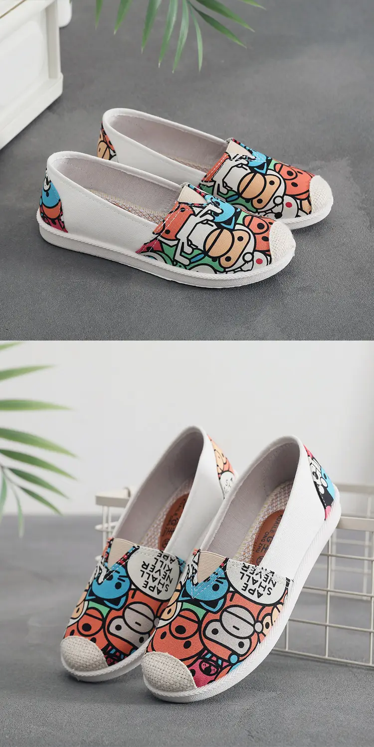 Spring and Autumn New Women's Canvas Shoes Comfortable Casual All-match Daily Single-layer Shoes Flat Shallow Mouth Fisherman Shoes Non-slip Soft Sole — feature 14