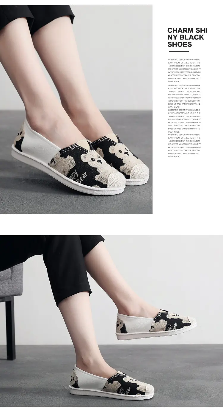 Spring and Autumn New Women's Canvas Shoes Comfortable Casual All-match Daily Single-layer Shoes Flat Shallow Mouth Fisherman Shoes Non-slip Soft Sole — feature 4