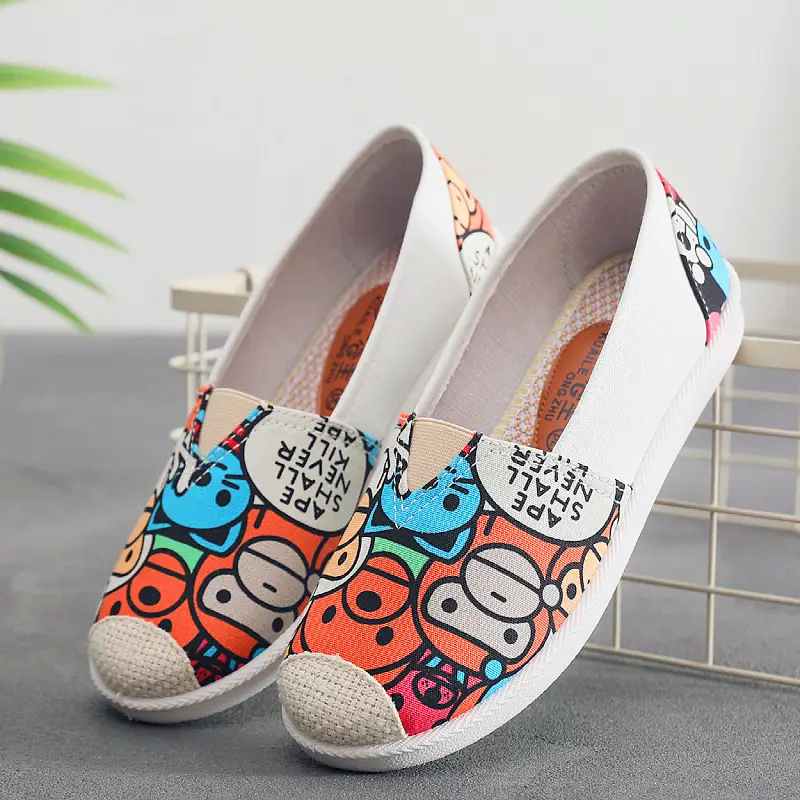 Spring and Autumn New Women's Canvas Shoes Comfortable Casual All-match Daily Single-layer Shoes Flat Shallow Mouth Fisherman Shoes Non-slip Soft Sole - Image 3