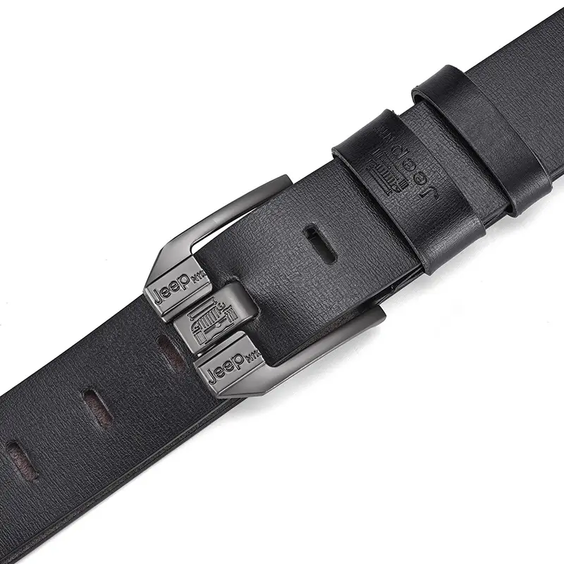 Men's Vintage Pin Buckle JEP Belt Cowhide - Image 4