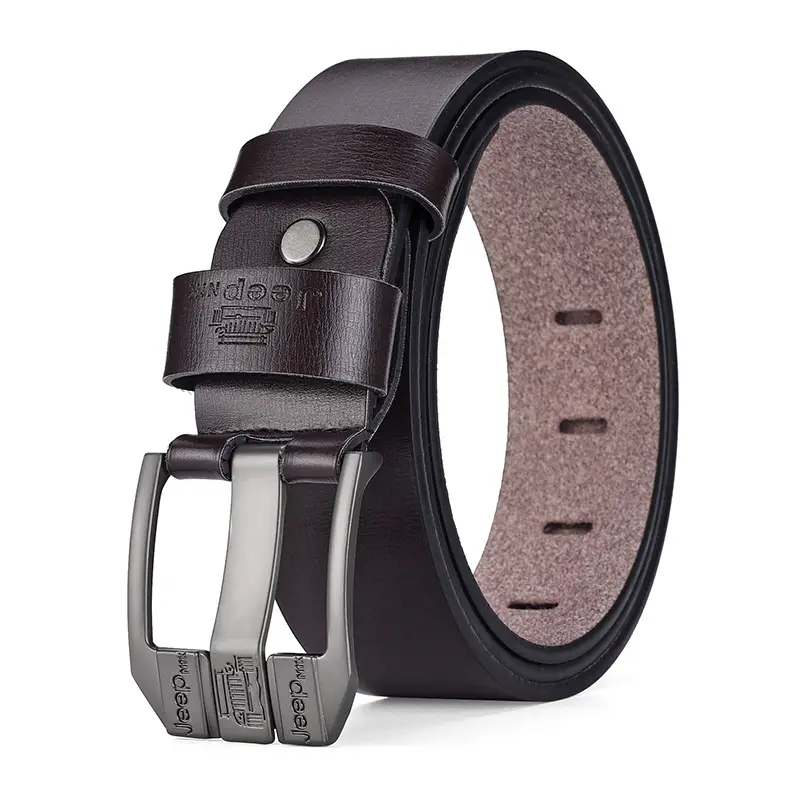 Men's Vintage Pin Buckle JEP Belt Cowhide - Image 3
