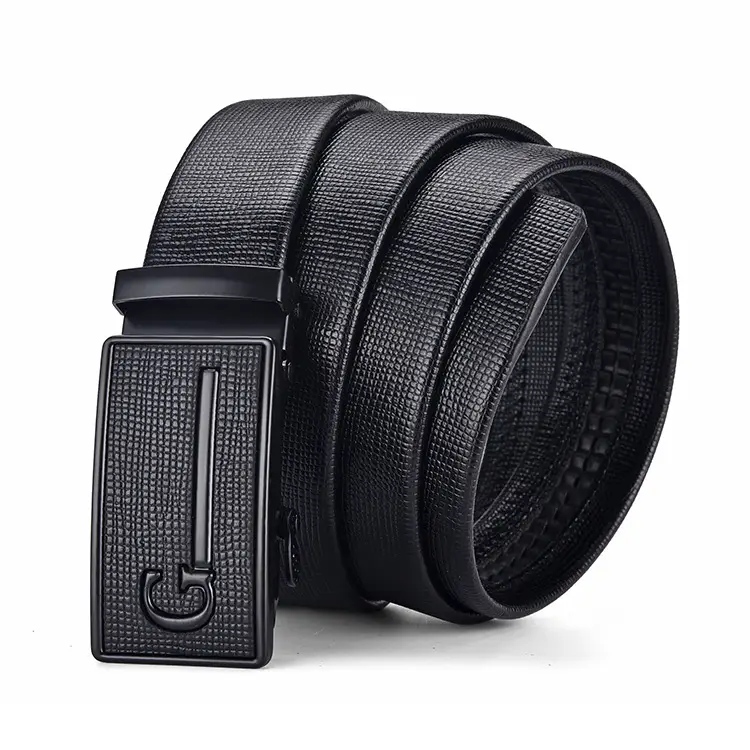 Men's Brown Leather Belt with Automatic Buckle - Image 17