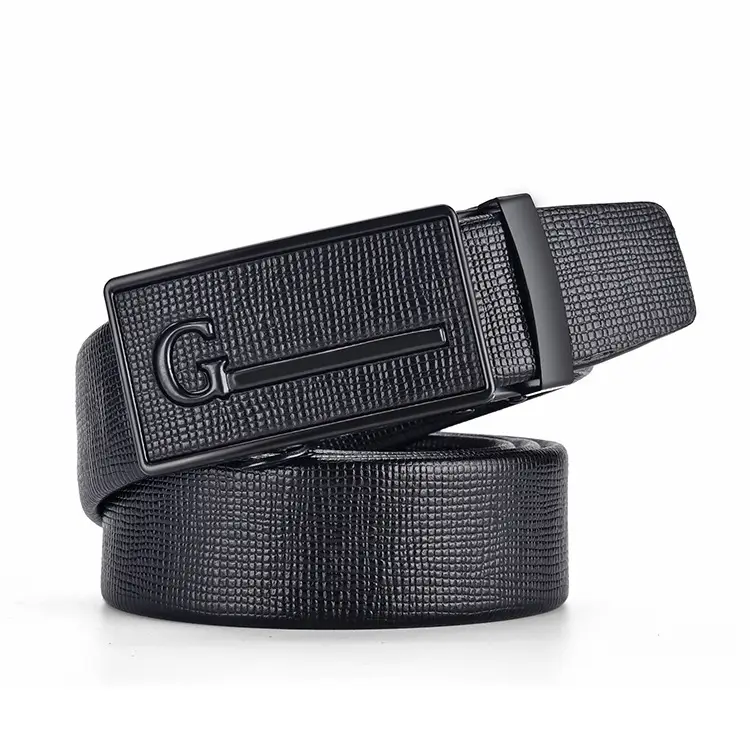 Men's Brown Leather Belt with Automatic Buckle - Image 19