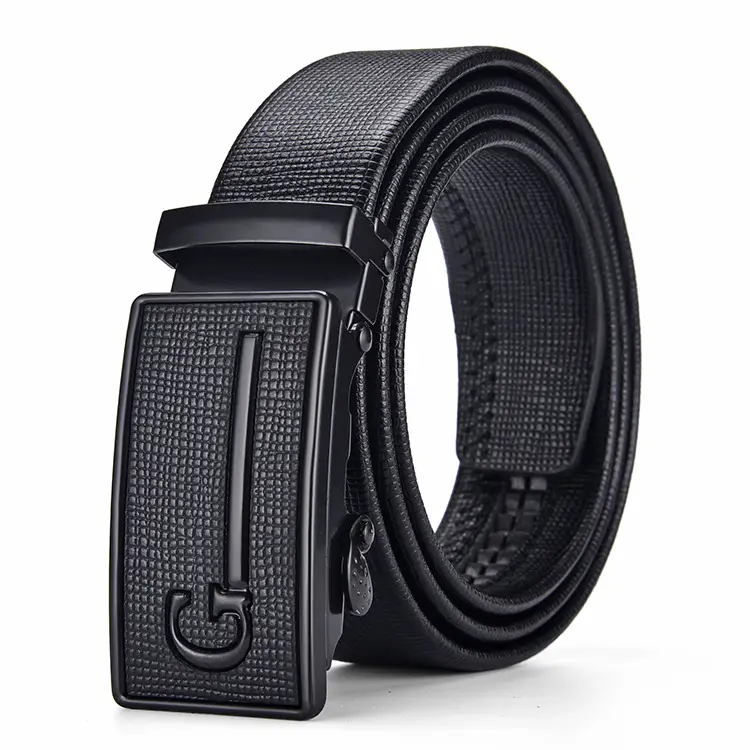 Men's Brown Leather Belt with Automatic Buckle - Image 20