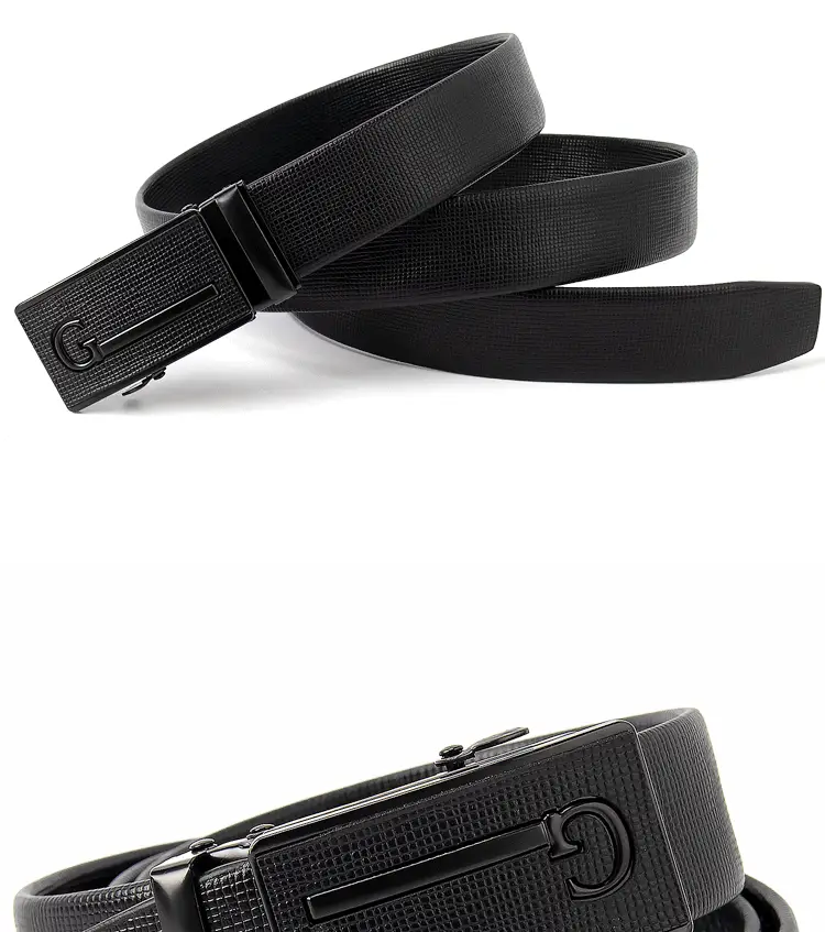 Men's Brown Leather Belt with Automatic Buckle β feature 11