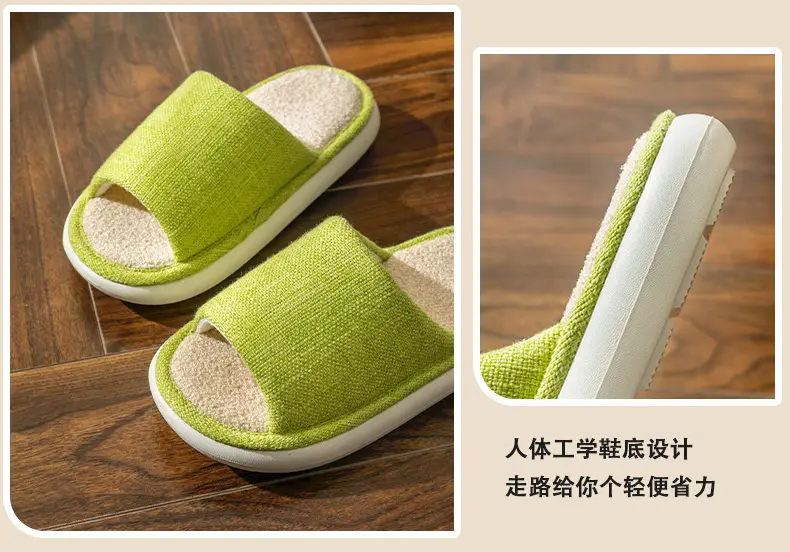 Household Cloth Slippers for Men and Women, Indoor Non-Slip Wooden Floor Soft-Soled Fabric Cotton Slippers, Thick-Soled Couple Style, Soft — feature 13