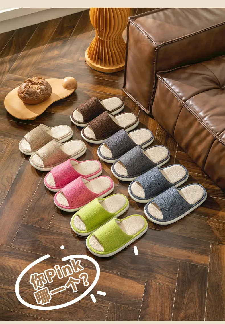 Household Cloth Slippers for Men and Women, Indoor Non-Slip Wooden Floor Soft-Soled Fabric Cotton Slippers, Thick-Soled Couple Style, Soft — feature 19