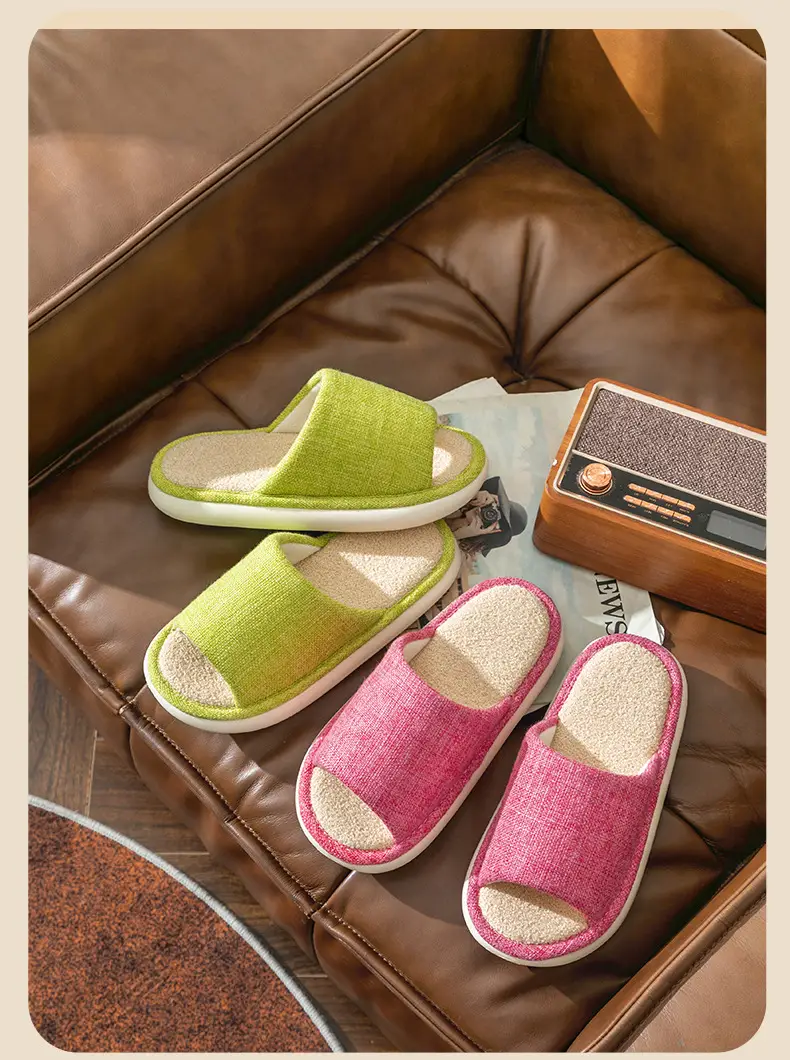 Household Cloth Slippers for Men and Women, Indoor Non-Slip Wooden Floor Soft-Soled Fabric Cotton Slippers, Thick-Soled Couple Style, Soft — feature 21