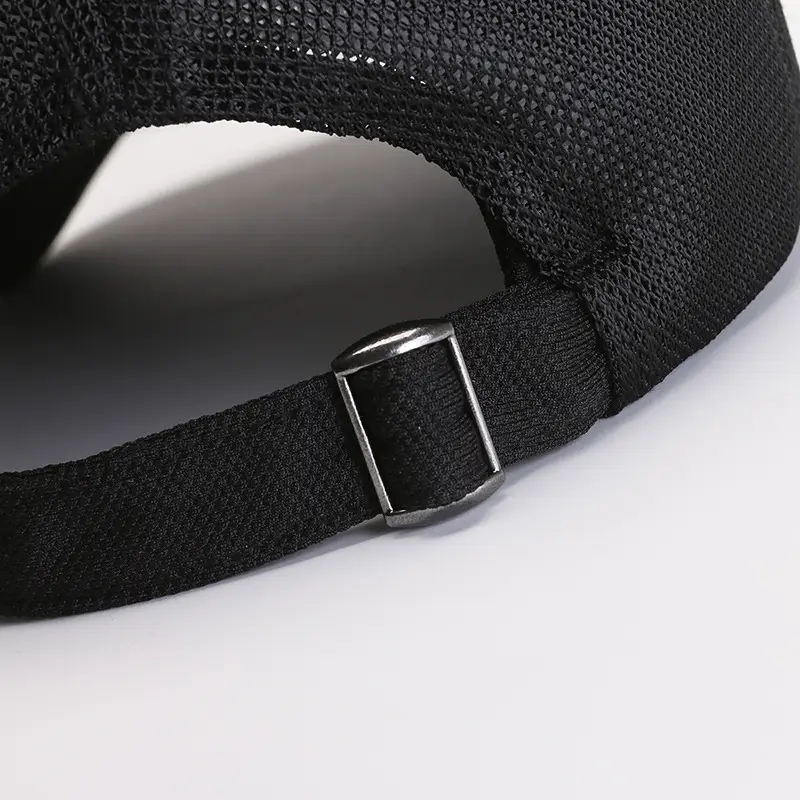 Men Black Mesh Baseball Cap with Logo - Image 6