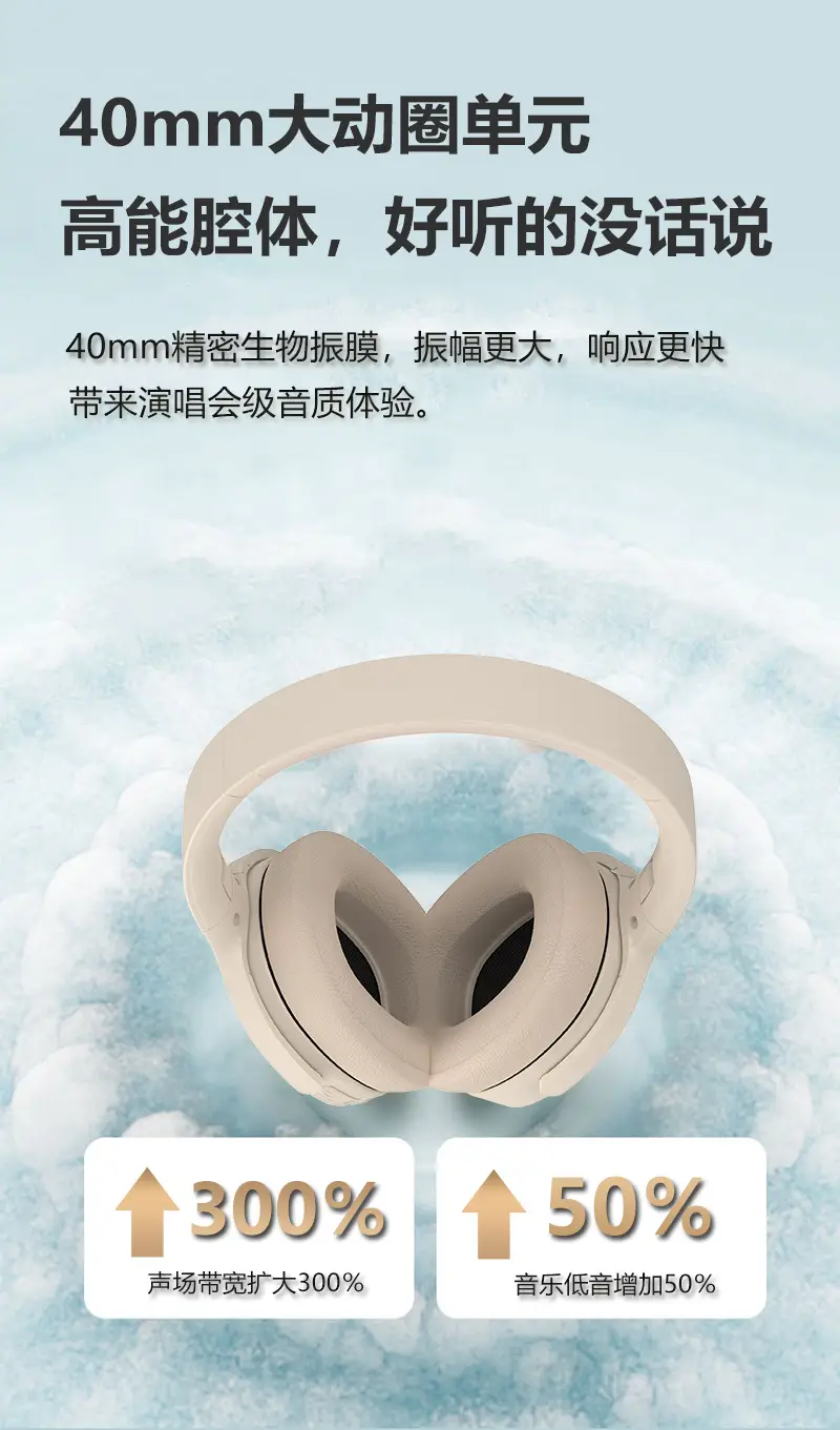 ANC Bluetooth 5.3 Noise-Cancelling Headset Blue — feature 6