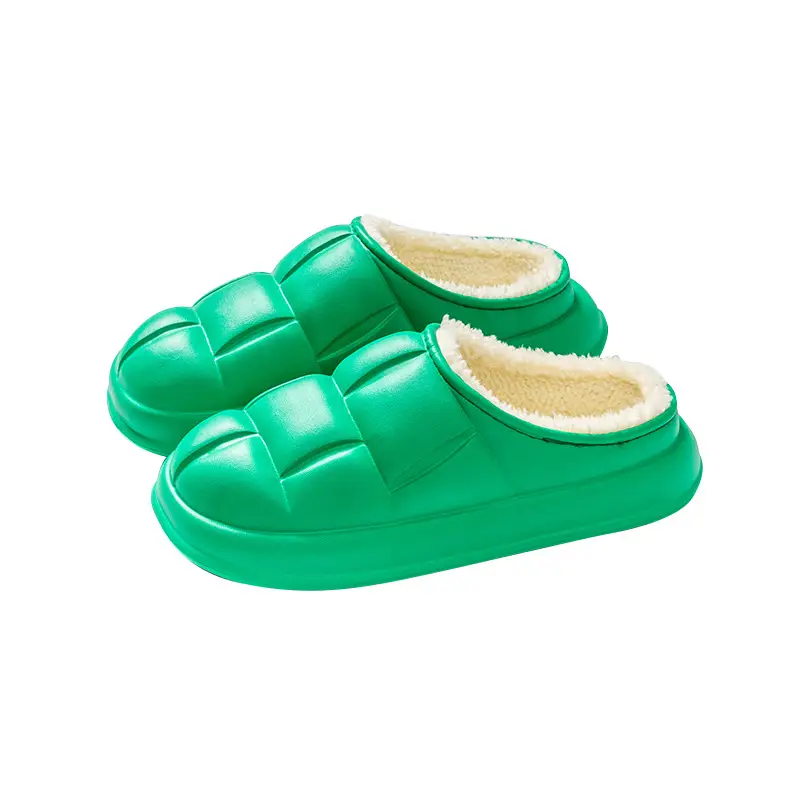 Net Red Cotton Slippers Women's Autumn and Winter Heel Outer Wear fleece-lined Home Indoor Thick-soled Detachable Moonchild plush Shoes for Men - Image 13
