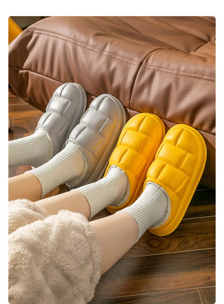 Net Red Cotton Slippers Women's Autumn and Winter Heel Outer Wear fleece-lined Home Indoor Thick-soled Detachable Moonchild plush Shoes for Men — feature 33
