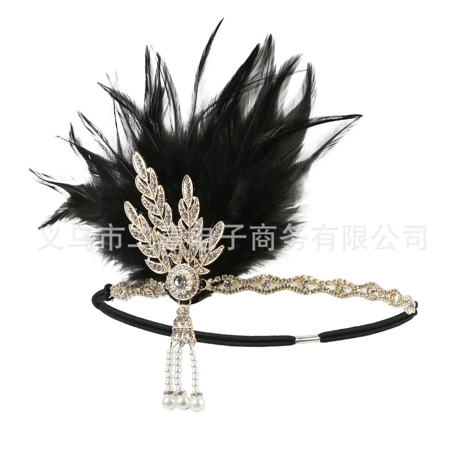 1920s Vintage Feather Headband for Women Wedding Hair Accessories - Image 2