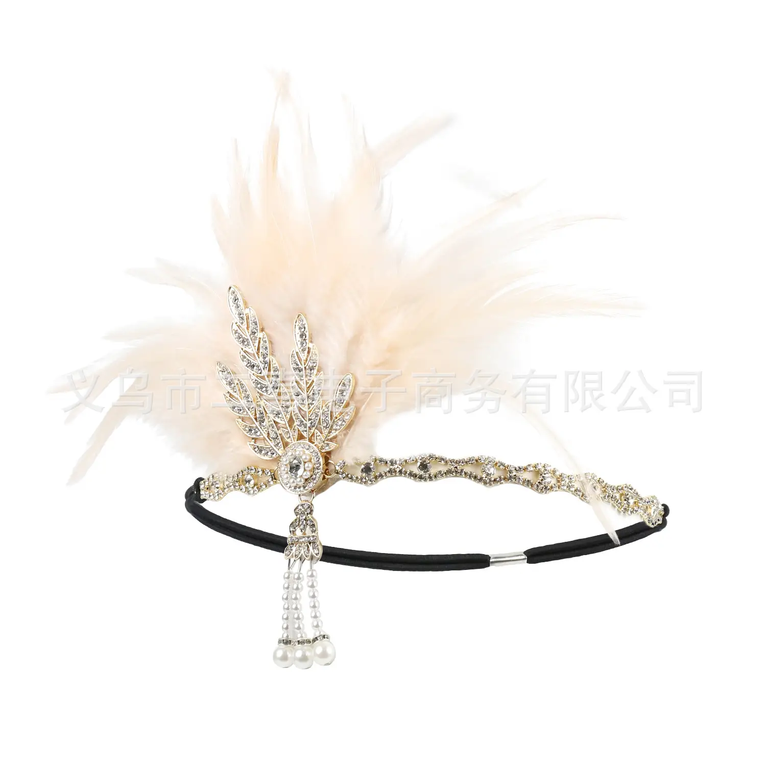 1920s Vintage Feather Headband for Women Wedding Hair Accessories - Image 3