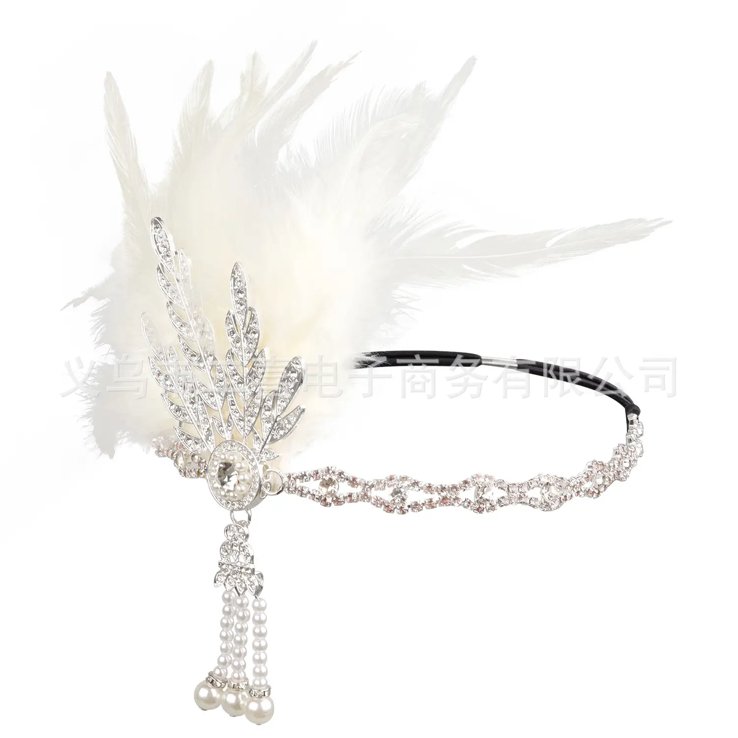 1920s Vintage Feather Headband for Women Wedding Hair Accessories - Image 7