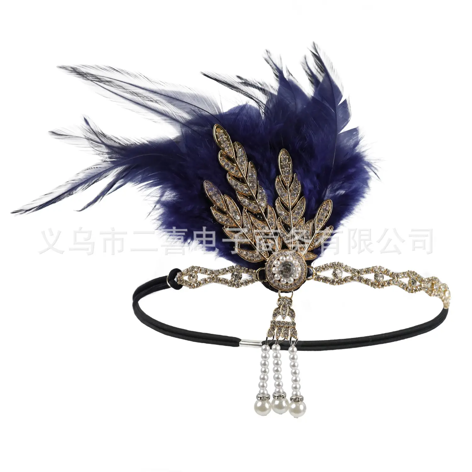 1920s Vintage Feather Headband for Women Wedding Hair Accessories - Image 8