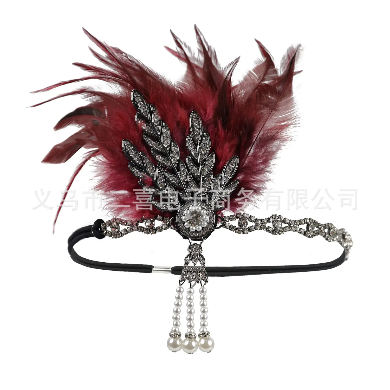 1920s Vintage Feather Headband for Women Wedding Hair Accessories - Image 9