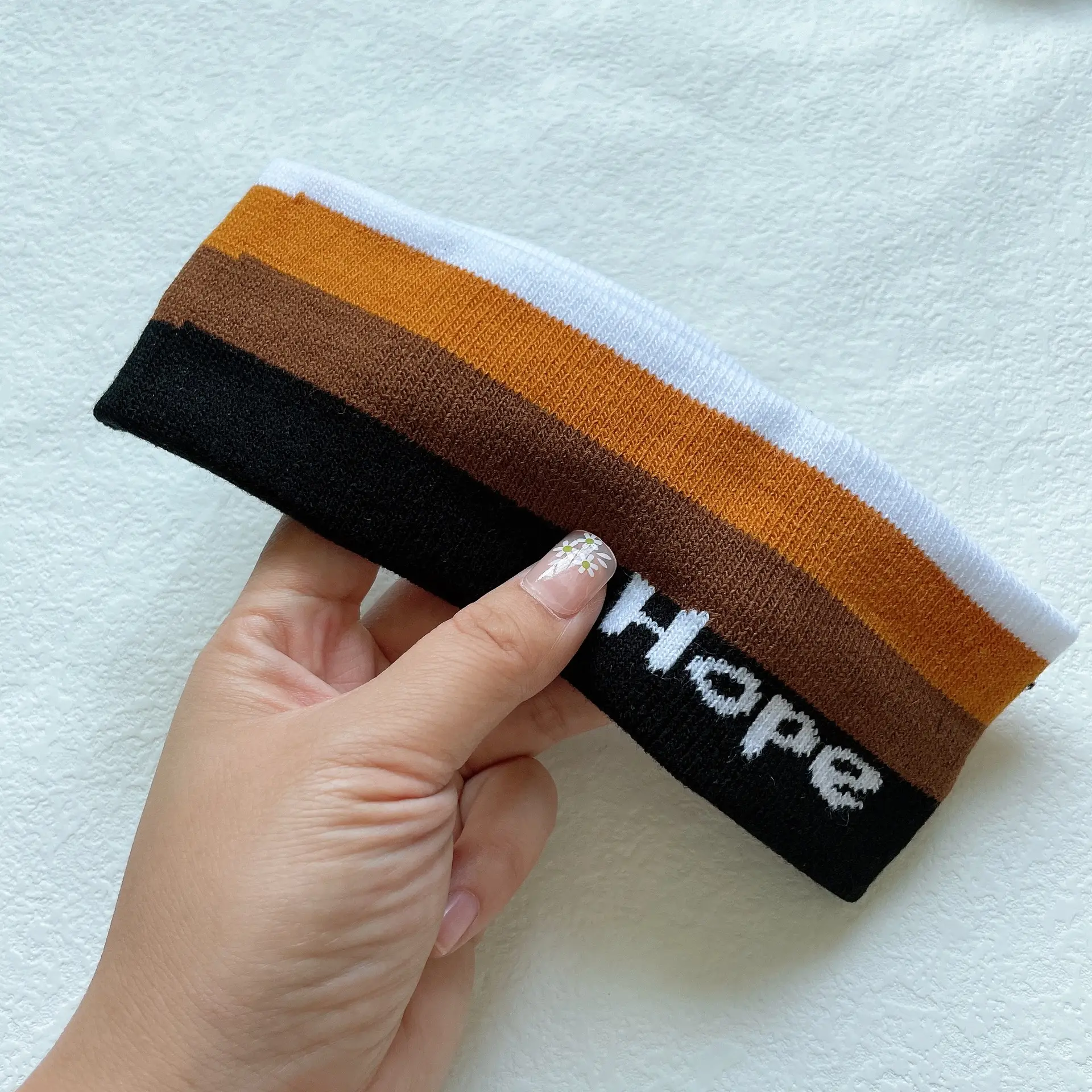Zhou Yangqing Striped Sweat Absorbent Headband