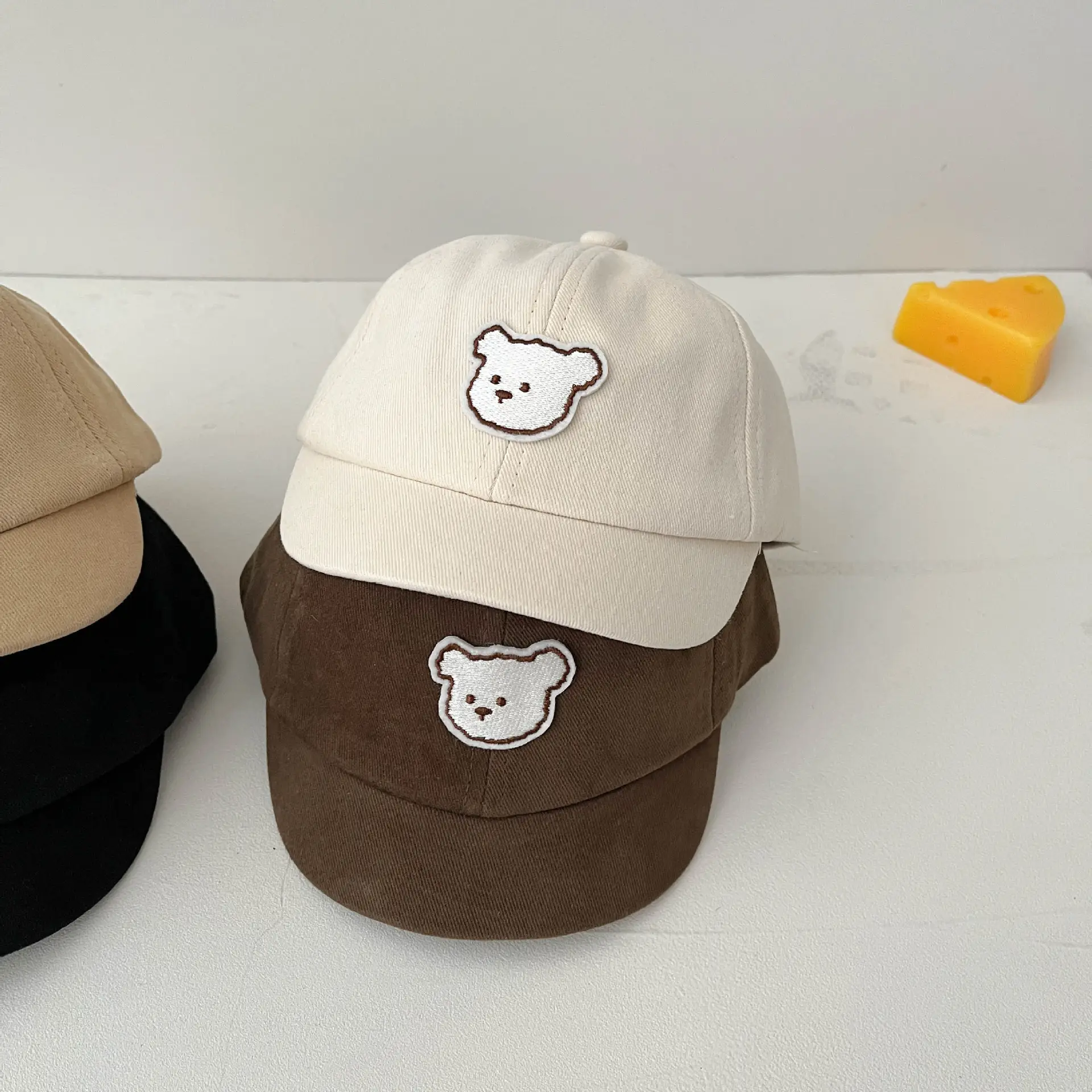 Children's Beige Bear Cap Spring Autumn - Image 8