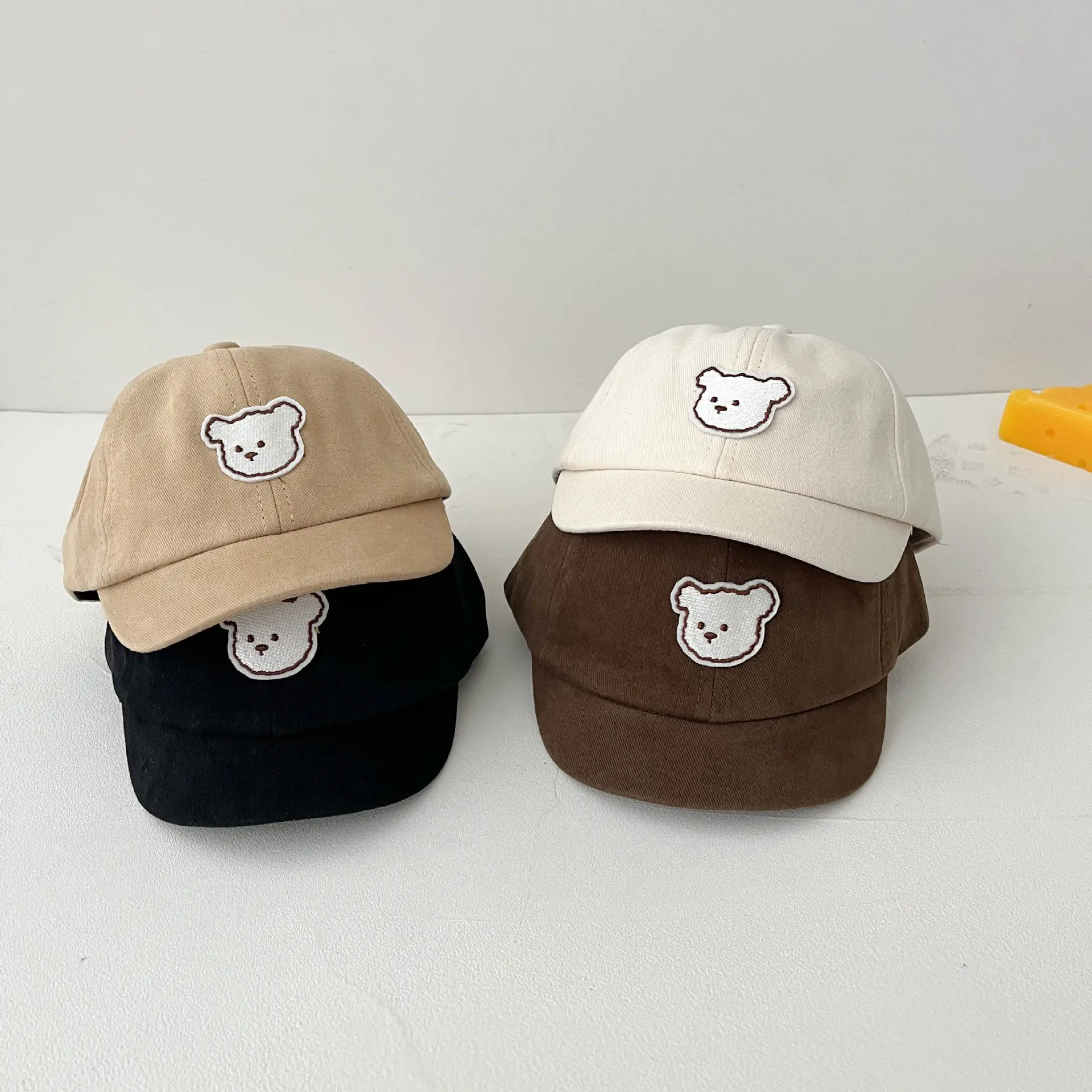 Children's Beige Bear Cap Spring Autumn — feature 3