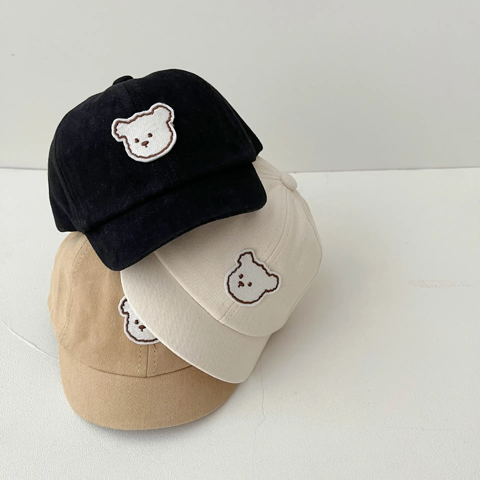 Children's Beige Bear Cap Spring Autumn — feature 6