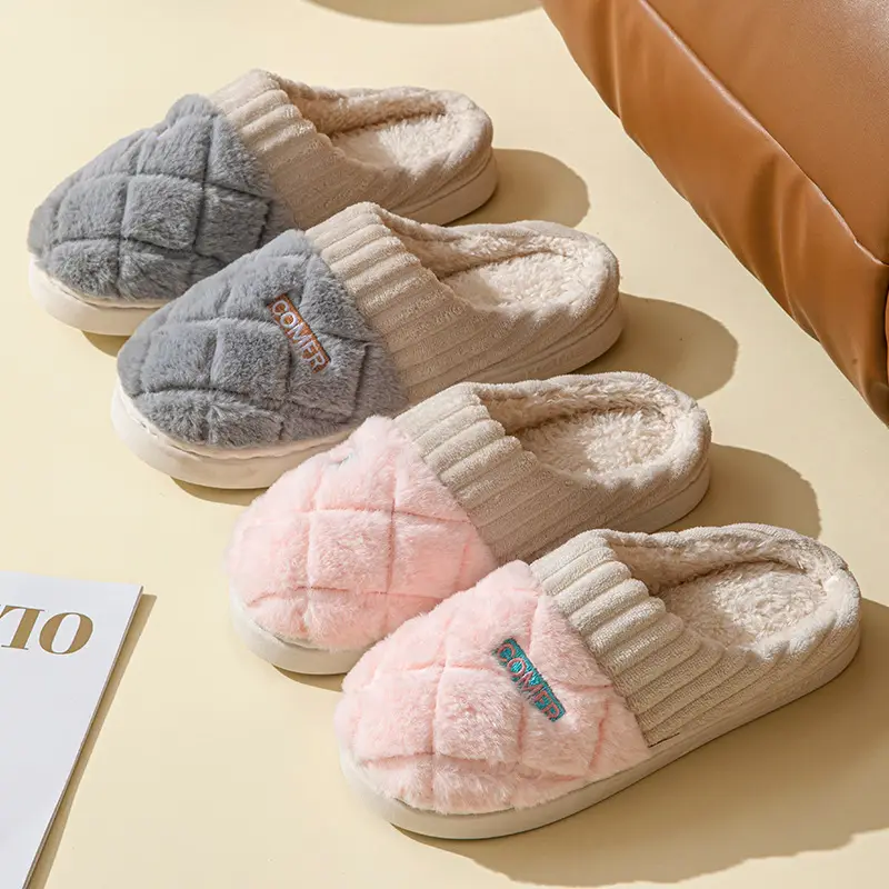2025 New Stuffed Cotton Slippers Women's Winter Home Indoor Warm Confinement Shoes Non-Slip Thick-Soled Cotton Slippers Wholesale - Image 29