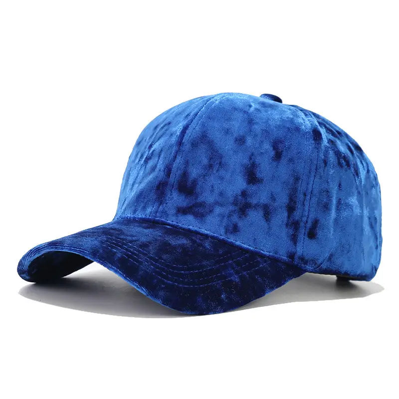 Black Velvet Korean Style Baseball Cap for Men Women