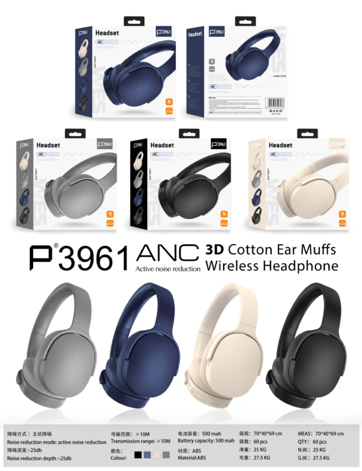 P3961 Bluetooth Headset with Active Noise Cancellation β feature 3