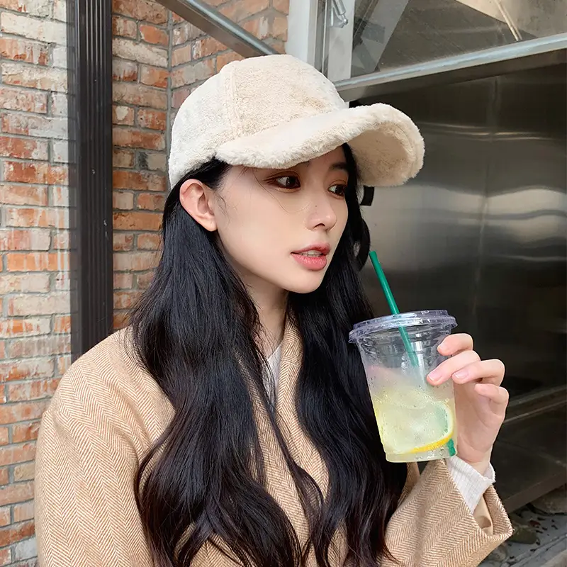 Women's Wool Beanie Cap with Straw Drink Cup - Image 5