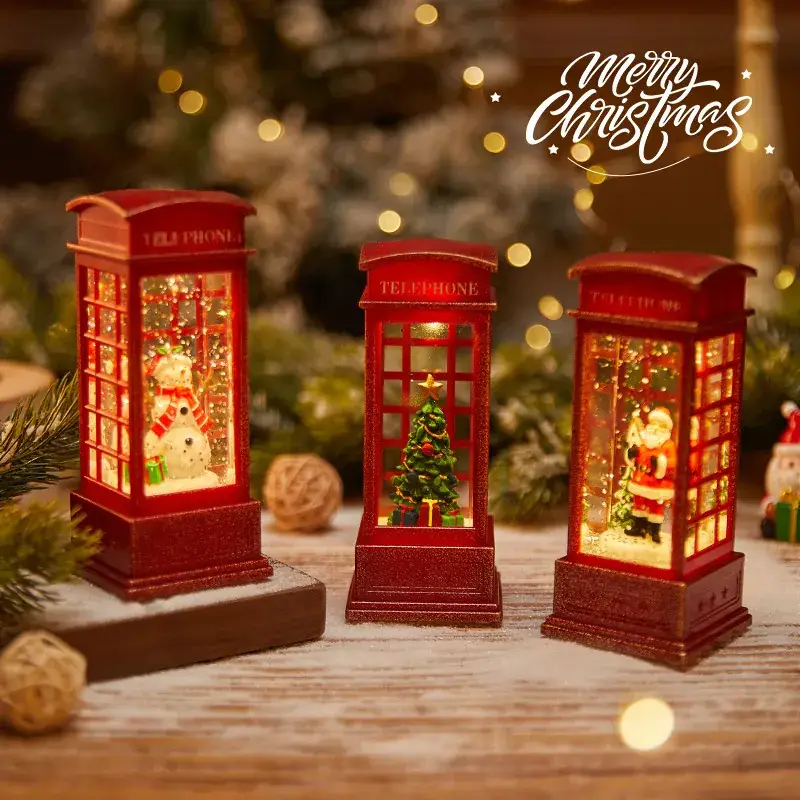 Santa Claus Christmas Wind Lamp Crystal Lamp