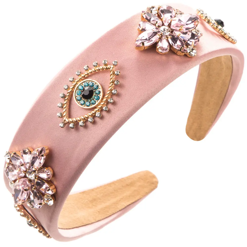 Women's Baroque Diamond Headband with Flower Design - Image 6