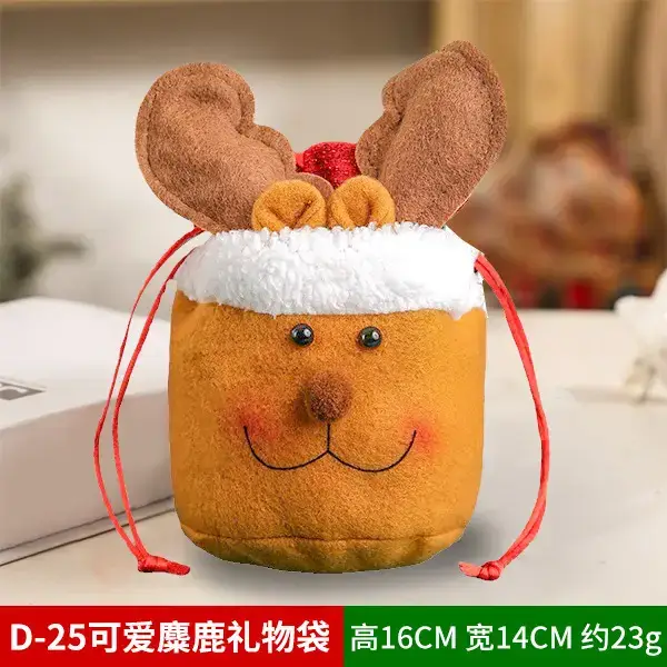 Knitted Christmas Apple Bag for Old Men Snowman Decor - Image 7