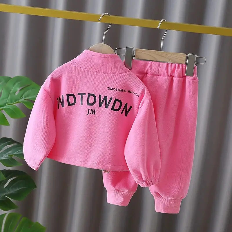 2026 New Fashionable and Stylish Spring and Autumn Suits for Girls, Two-Piece Clothing Sets for Baby Girls, Sports and Leisure Suits — feature 2