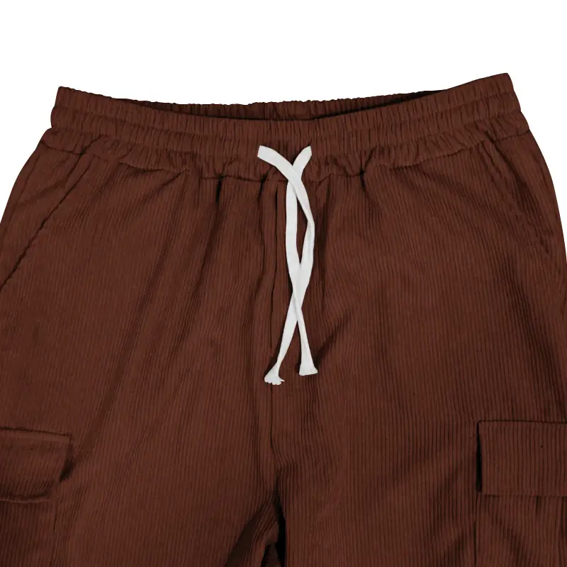 Men's Black Loose-Fitting Casual Pants with Drawstring Waist — feature 11