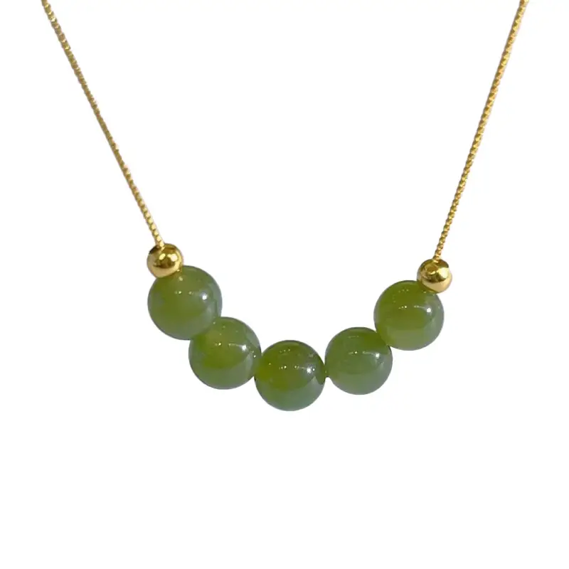 Hetian Jade Five Blessings Necklace for Women — feature 10