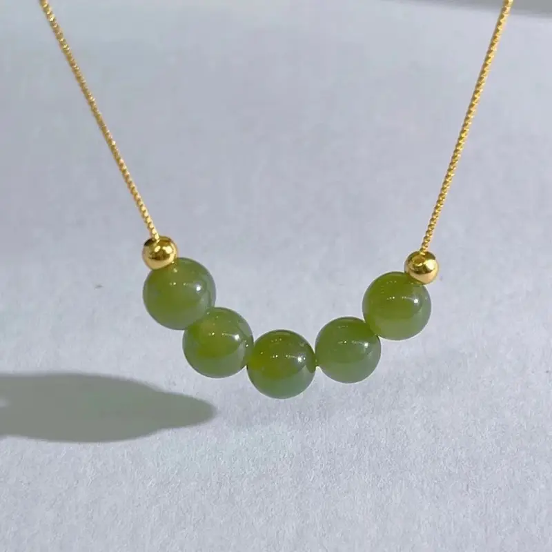 Hetian Jade Five Blessings Necklace for Women — feature 5