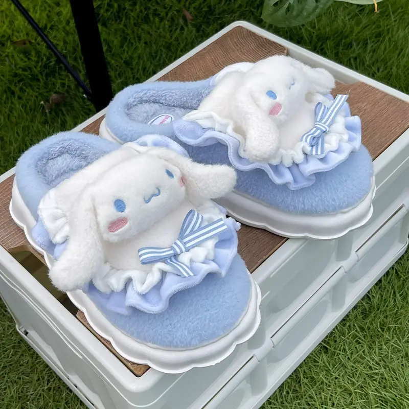 Kulomi cotton slippers women's winter indoor home genuine goods ip joint cartoon cute Sanrio slippers wholesale - Image 11