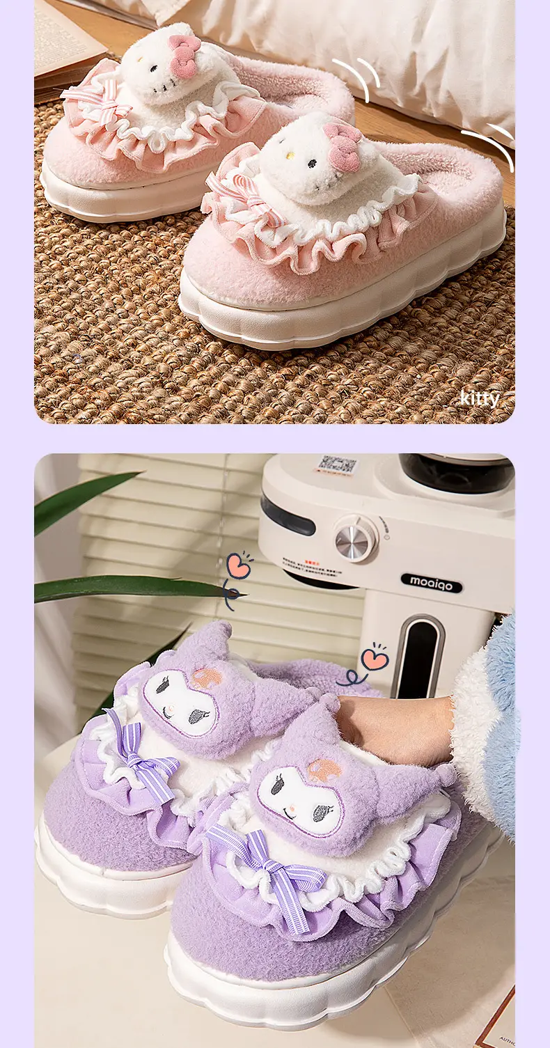 Kulomi cotton slippers women's winter indoor home genuine goods ip joint cartoon cute Sanrio slippers wholesale — feature 36