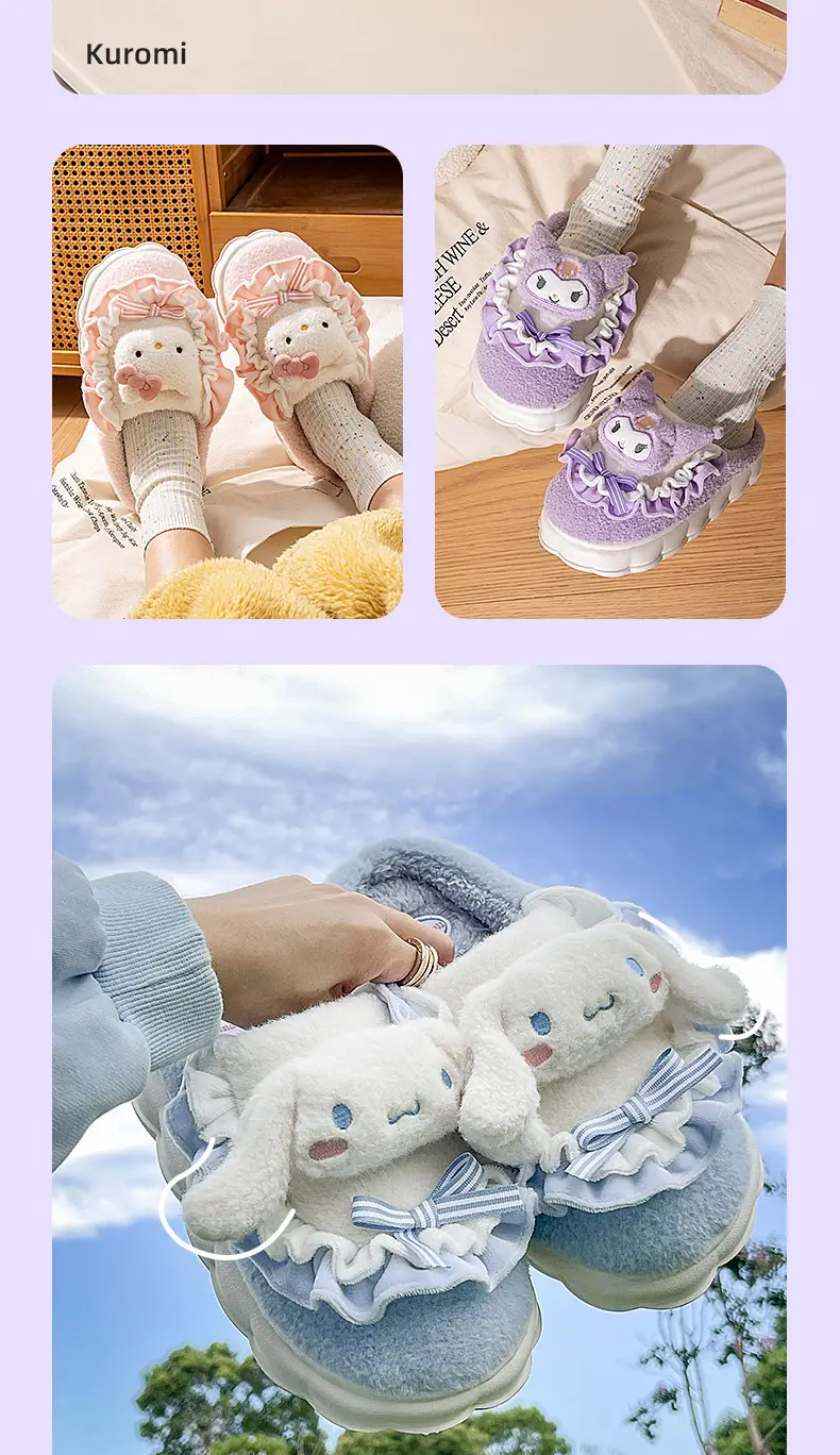 Kulomi cotton slippers women's winter indoor home genuine goods ip joint cartoon cute Sanrio slippers wholesale — feature 37