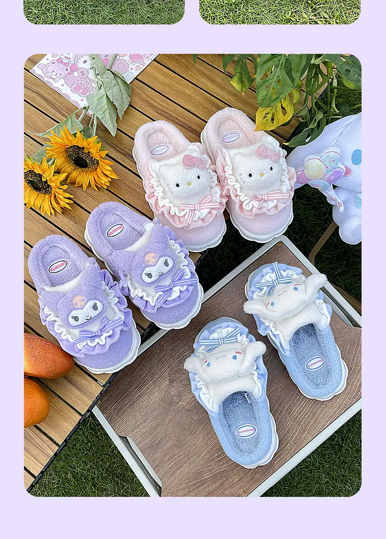Kulomi cotton slippers women's winter indoor home genuine goods ip joint cartoon cute Sanrio slippers wholesale — feature 40